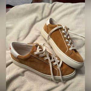 Tory Burch Olivia Suede Court Sneakers size 8.5 tan